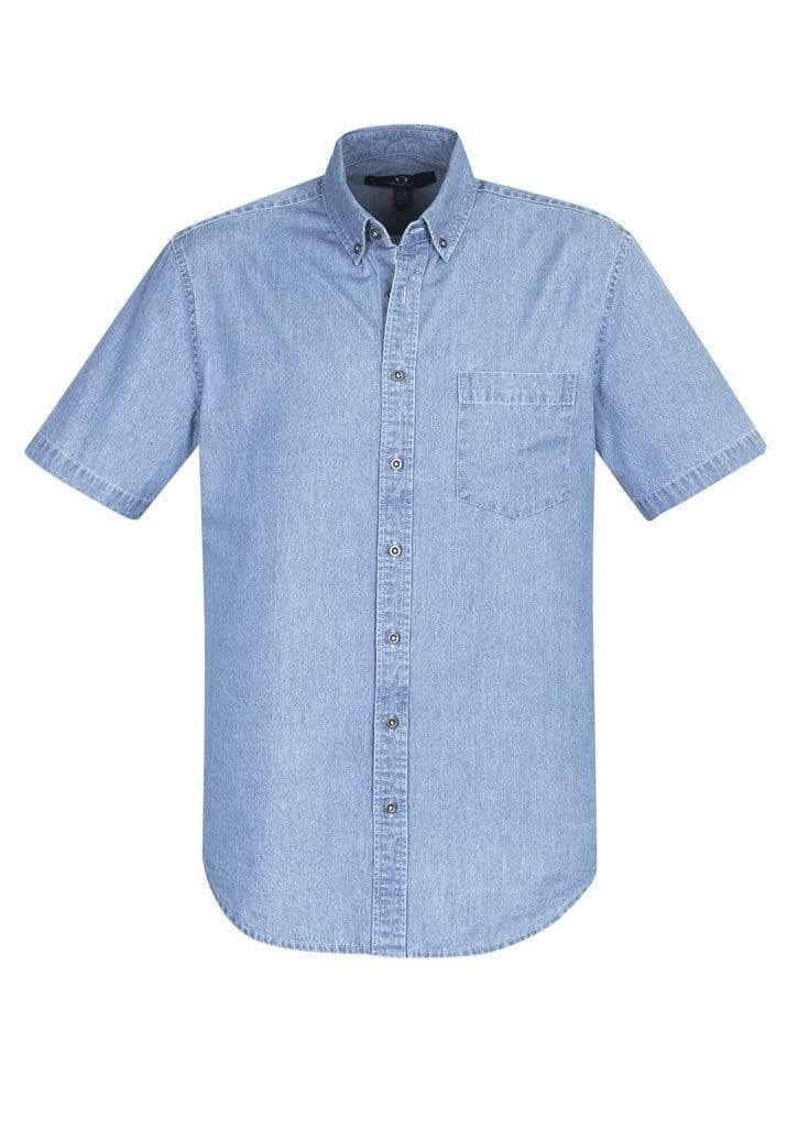 Biz Collection Indie Mens S/S Shirt S017MS Corporate Wear Biz Care Blue XS 